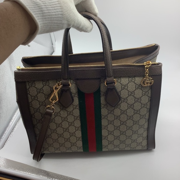 GUCCI OPHIDIA GG MEDIUM TOTE BAG - Picture 14 of 14